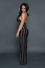 Load image into Gallery viewer, stripe black and white jumpsuit