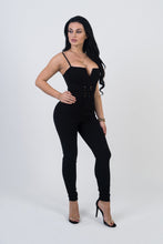 Load image into Gallery viewer, Black Corset Jumpsuit