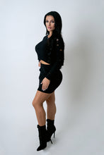 Load image into Gallery viewer, Stella black knit set