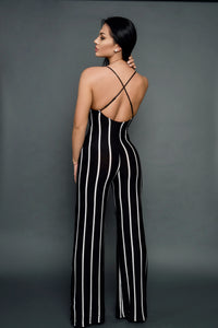 stripe black & white (back pose)